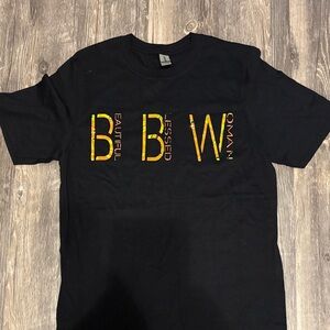 Gildan Black Tee with Multicolor BBW Lettering